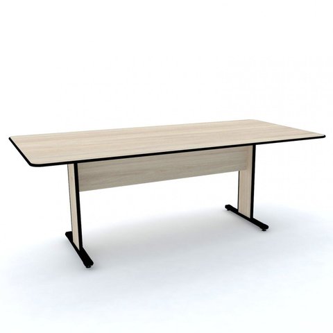 Mesa de Reuniões Ret MX2000 Maxxi Bege/Preto/Nogueira Casablanca