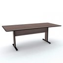Ver imagem 1 de Mesa de Reuniões Ret MX2000 Maxxi Marrom/Preto/Walnut