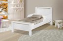 Ver imagem 2 de Cama Pequena Infantil Juvenil Branca Pes de Madeira