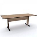 Ver imagem 1 de Mesa de Reuniões Ret MX2000 Maxxi Marrom/Preto/Noce Marromle