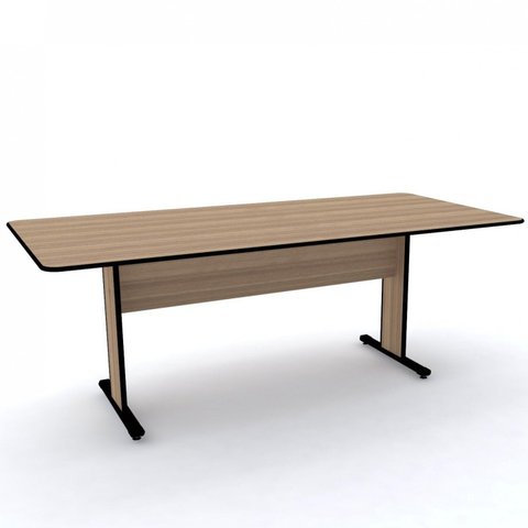 Mesa de Reuniões Ret MX2000 Maxxi Marrom/Preto/Noce Marromle