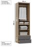 Guarda-Roupa 2 Módulos 2 Portas 3 Prateleiras 2 Gavetas Frame CabeCasa MadeiraOriginals - 4
