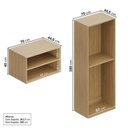 Ver imagem 5 de Guarda-Roupa 2 Módulos 2 Portas 3 Prateleiras 2 Gavetas Frame CabeCasa MadeiraOriginals