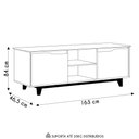 Ver imagem 4 de Rack para Sala Bancada de Tv 55 Pol 139cm Flow Off White/freijó - Ej Móveis