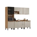 Ver imagem 2 de Jogo de Cozinha Firenze Modulada 6 Peças e Nicho Adega - Amêndola Touch/ Nude Prime Tx Demóbile