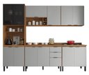 Ver imagem 3 de Jogo de Cozinha Firenze Modulada 6 Peças e Nicho Adega - Amêndola Touch/ Nude Prime Tx Demóbile