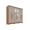 Ver imagem 6 de Guarda Roupa Casal Crsal 6 Portas de Bater 2 Gavetas MDP Cinamomo-Off White Multimóveis 180cm