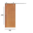 Ver imagem 3 de Porta Correr 12 Trilho Soft Aparente Puxador Tubo 80cm 102cm x 210cm Direito Belíssima Rodam Branco