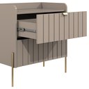 Ver imagem 6 de Mesa de Cabeceira Conect Industrial Retro Moriah 60cm Pés de Ferro Palito Dourado
