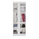 Ver imagem 2 de Guarda-roupa Solteiro Modulado Freyr 1 Porta Branco - Pnr Móveis