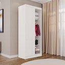 Ver imagem 1 de Guarda-roupa Solteiro Modulado Freyr 1 Porta Branco - Pnr Móveis