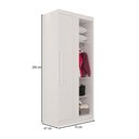 Ver imagem 4 de Guarda-roupa Solteiro Modulado Freyr 1 Porta Branco - Pnr Móveis