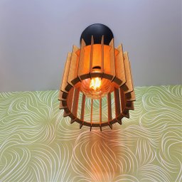 Lustre pendente luminária em mdf pequeno ambientes internos sala de estar e jantar, quartos, corredo - 3