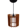Lustre pendente luminária em mdf pequeno ambientes internos sala de estar e jantar, quartos, corredo - 1