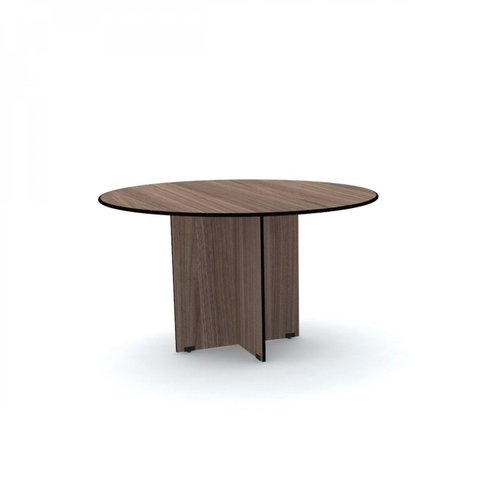 Mesa Reunião Redonda Maxxi MX1000 Marrom/Preto/Walnut