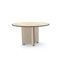 Ver imagem 1 de Mesa Reunião Redonda Maxxi MX1000 Bege/Preto/Nogueira Casablanca