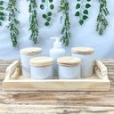 Ver imagem 2 de Kit Higiene Bebê 6 Pçs Liso - Porcelana e Pinus