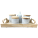 Ver imagem 5 de Kit Higiene Bebê 6 Pçs Liso - Porcelana e Pinus