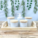 Ver imagem 4 de Kit Higiene Bebê 6 Pçs Liso - Porcelana e Pinus