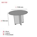 Ver imagem 3 de Mesa para Escritório de Reunião Redonda Maxxi MX1000 