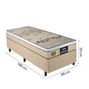 Ver imagem 2 de Cama Box Solteiro Colchão Espuma D33 Fort Gazin 88x188x59cm Bege/branco-suporta até 150kg por