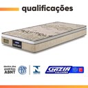 Ver imagem 6 de Cama Box Solteiro Colchão Espuma D33 Fort Gazin 88x188x59cm Bege/Branco-Suporta até 150kg por