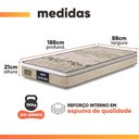 Ver imagem 4 de Cama Box Solteiro Colchão Espuma D33 Fort Gazin 88x188x59cm Bege/Branco-Suporta até 150kg por