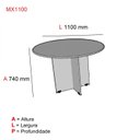 Ver imagem 3 de Mesa Reunião Redonda Maxxi MX1000 Preto