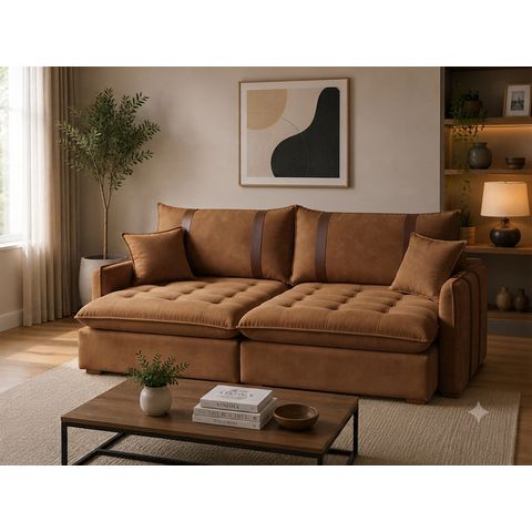 Sofa Orion 1.60 Nobly Veludo Marrom