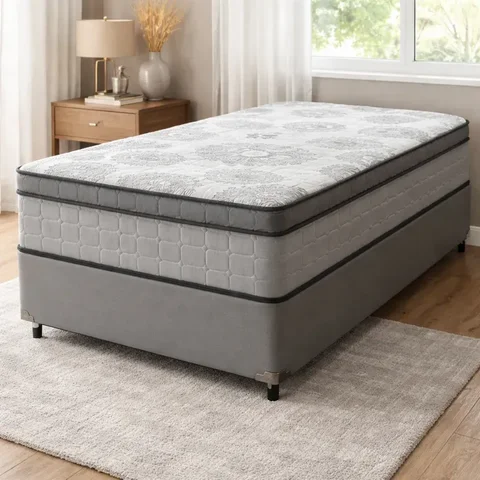 Cama Box com Colchão Espuma D33 Pillow In Anjos Ortosleep Solteiro 88cm