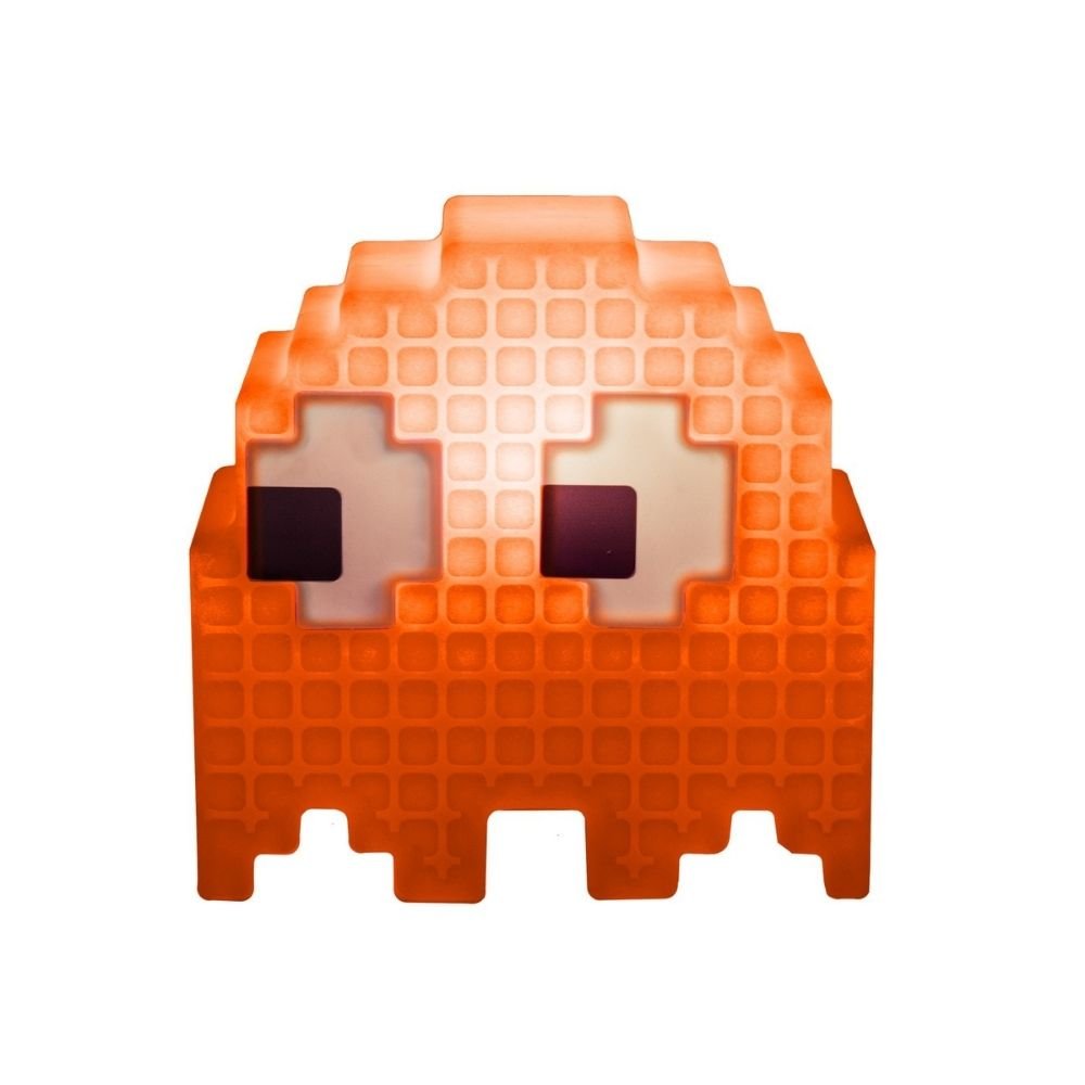 Luminária Fantasminha Clyde Laranja Personagem Jogo Eletrônico Vídeo Game Pac-Man Presente Criativo 