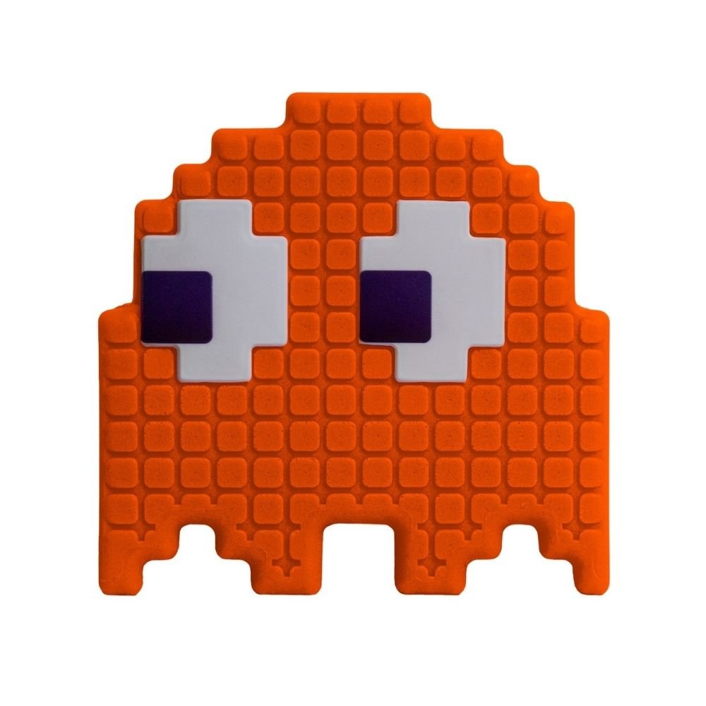 Luminária Fantasminha Clyde Laranja Personagem Jogo Eletrônico Vídeo Game Pac-Man Presente Criativo  - 3