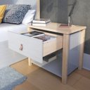 Ver imagem 2 de Mesa de Cabeceira 1 Gaveta Íris CabeCasa MadeiraOriginals Cinza