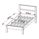 Ver imagem 2 de Cama de solteiro MDP CM8004 Amendoa/Branco - Gran Belo