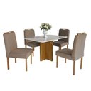 Ver imagem 6 de Conjunto Sala de Jantar Mesa 4 Cadeiras Jade Off White