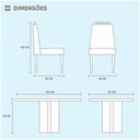 Ver imagem 2 de Conjunto Sala de Jantar Mesa 4 Cadeiras Jade Off White