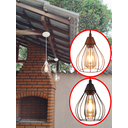 Ver imagem 3 de Pendente Aramado Teardrop Cobre Sala Quarto Cozinha
