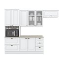 Ver imagem 2 de Cozinha Compacta Modulada 100% MDF 4 Peças com Torre Quente e Balcão com Tampo Branca/Calcare Emily