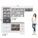 Ver imagem 3 de Cozinha Compacta Modulada 4 Peças com Torre Quente Emily Espresso Móveis Branco/HP/Calcare