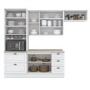 Ver imagem 4 de Cozinha Compacta Modulada 4 Peças com Torre Quente Emily Espresso Móveis Branco/HP/Calcare