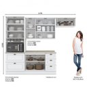 Ver imagem 3 de Cozinha Compacta Modulada 100% MDF 4 Peças com Torre Quente e Balcão com Tampo Branca/Calcare Emily