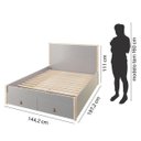 Ver imagem 3 de Cama Casal 2 Gavetas Íris CabeCasa MadeiraOriginals