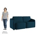 Ver imagem 5 de Sofá Cama Casal para Sala 176cm Polska K04 Veludo Azul - Mpozenato