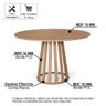 Mesa de Jantar Redonda Gabi Jade com 4 Cadeiras Estofadas Ella Branco/cinza Claro - 3