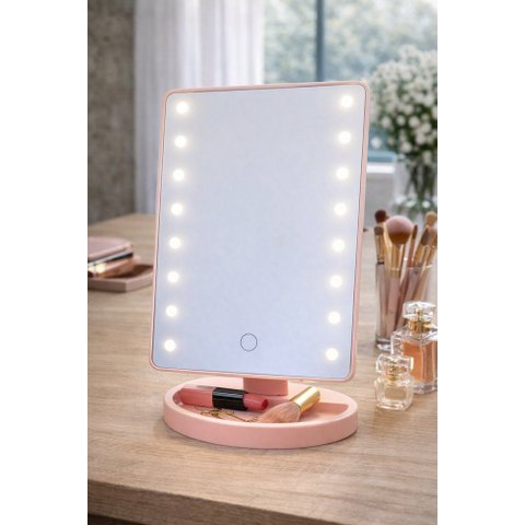 Espelho de Mesa para Maquiagem Led com Usb - Sortida