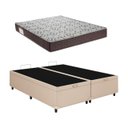 Ver imagem 1 de Cama Box Baú Casal Bipartido Colchão Iso 150 Espuma D45 138x188 Bege - Ortobom