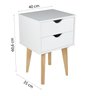 Mesa de Cabeceira 2 Gavetas Smile  - 3