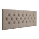 Ver imagem 2 de Cabeceira Cama Casal Queen Box Estofada 1,60 Capitonê Suspensa - Bege Suede