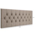Ver imagem 6 de Cabeceira Cama Casal Queen Box Estofada 1,60 Capitonê Suspensa - Bege Suede