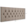 Cabeceira Cama Casal Queen Box Estofada 1,60 Capitonê Suspensa - Bege Suede - 6